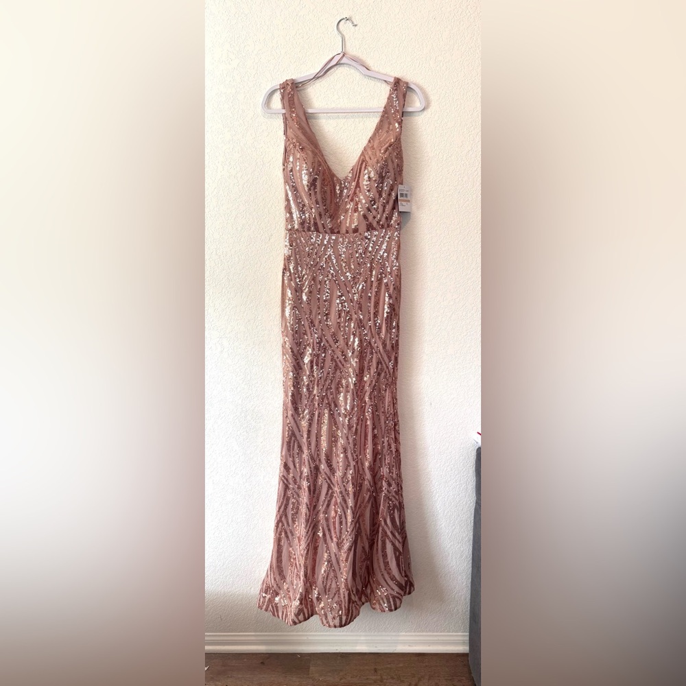 Source Unknown Rose Gold Sequin Dress